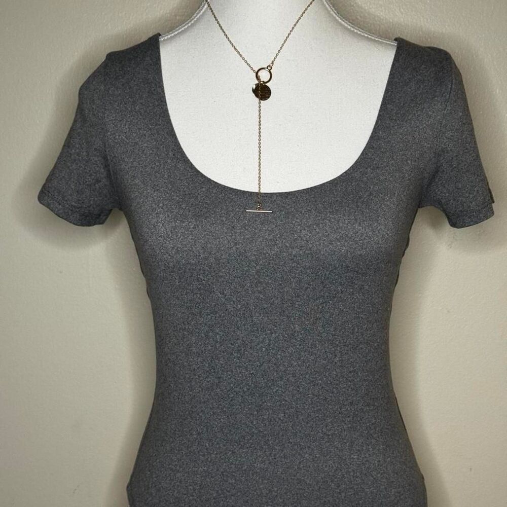 Gray Seamless Off Shoulder Top | Small